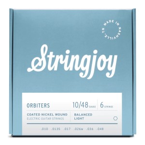 Stringjoy Orbiters Balanced Light Gauge (10-48) Coated Nickel Wound Electric Guitar Strings