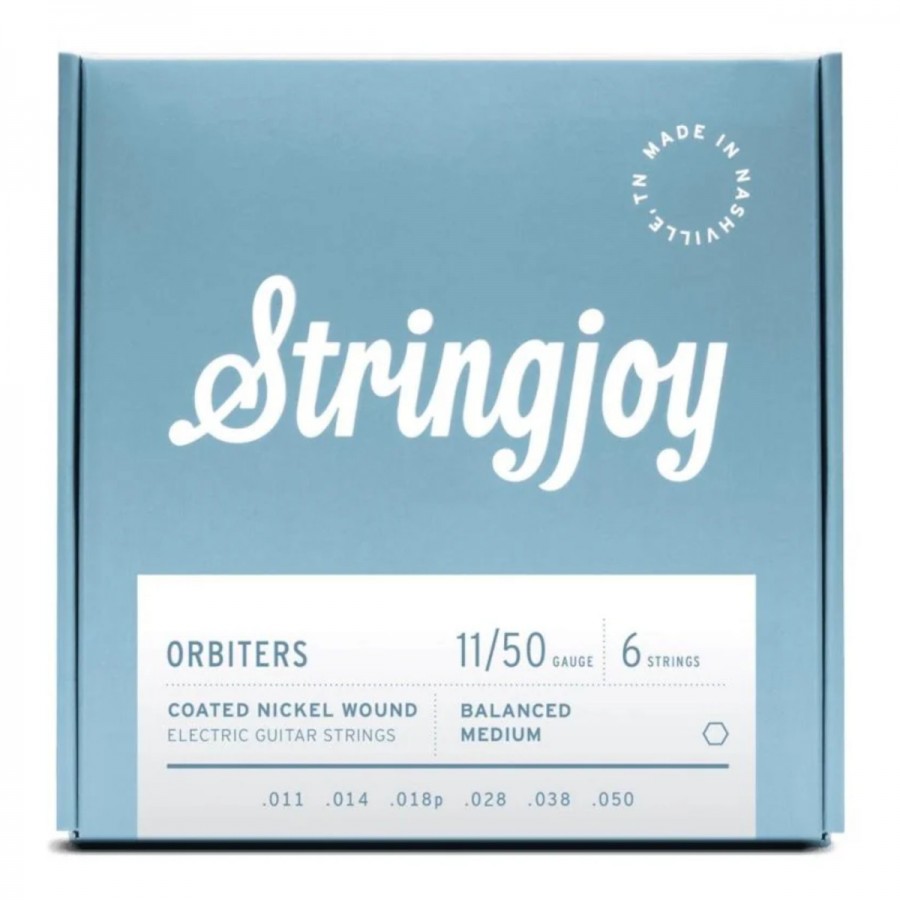 Stringjoy Orbiters Balanced Medium Gauge (11-50) Coated Nickel Wound Electric Guitar Strings