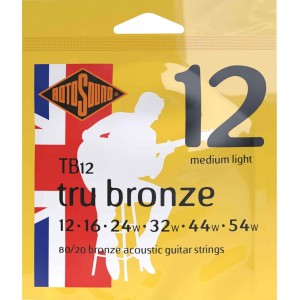Rotosound TB12 Tru Bronze String Set Acoustic 80/20 Bronze 12-54