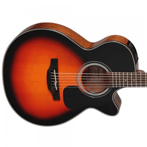 Takamine Folk Cutaway - Solid Spruce Top, Mahogany Back & Sides - Brown Sunburst