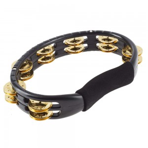 Meinl TMT1B-BK Hand Tambourine, Brass Jingles - Black