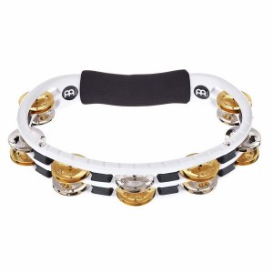 Meinl TMT1M-WH Hand Tambourine Mixed Jingles, White Meinl TMT1M-WH Hand Tambourine Mixed Jingles, White