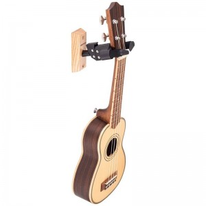 Hercules Ukulele Hanger, Auto Grip System (AGS) Yoke, Wood Wall Base