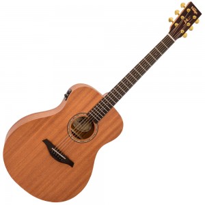 Vintage VE300MH Mahogany Series 'Folk' Electro-Acoustic Guitar - Satin Mahogany