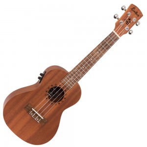 Laka VUC10EA Mahogany Series Electro-Acoustic Ukulele & Carry Bag ~ Concert