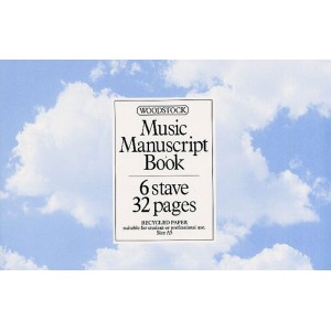 Music Manuscript Book: 6 Stave 32 Pages