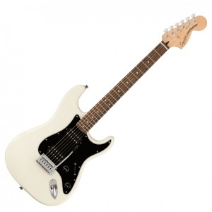 Fender Squier Affinity Series Stratocaster HH, Laurel Fingerboard, Black Pickguard, Olympic White