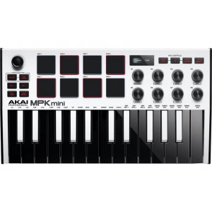 Akai Limited Edition MPK Mini Mk3 USB Controller - White