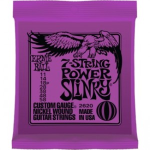 Ernie Ball 2620 7-String Power Slinky Electric Strings (.011-.058)
