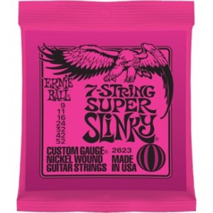 Ernie Ball 2623 7-String Super Slinky Electric Strings (.009-.052)