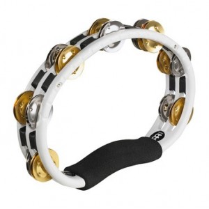 Meinl TMT1M-WH Hand Tambourine Mixed Jingles, White Meinl TMT1M-WH Hand Tambourine Mixed Jingles, White