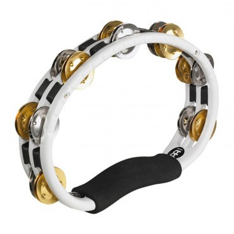 Meinl TMT1M-WH Hand Tambourine Mixed Jingles, White