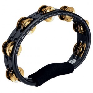 Meinl TMT1B-BK Hand Tambourine, Brass Jingles - Black