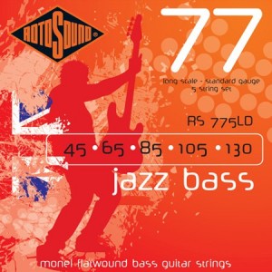 Rotosound 5 String Monel Flatwound Medium Bass Strings (.045-.130) Long Scale