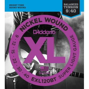 D'Addario EXL120BT Nickel Wound Super Light Electric Strings (.009-.040)