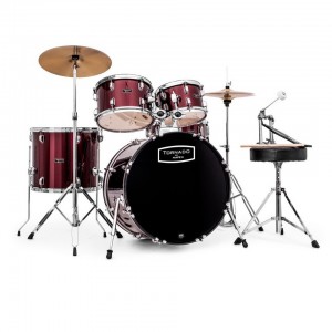 Mapex Tornado 3 Compact Kit in Burgundy Red with Cymbals - TND5844FTC-DR