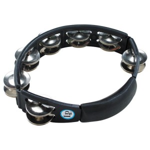 LP 150 Tambourines Cyclops, Steel Jingles, Black, Hand Held