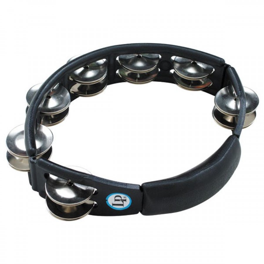 LP 150 Tambourines Cyclops, Steel Jingles, Black, Hand Held