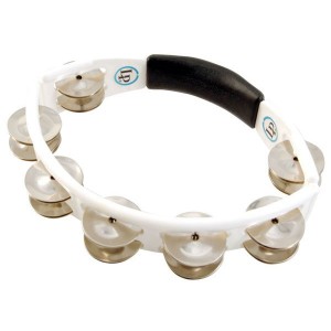 LP 152 Tambourines Cyclops, Steel Jingles, White, Hand Held