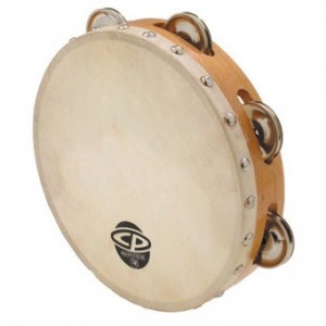 LP CP378 Tambourines CP Wood, Headed, Single Row Jingles, 8