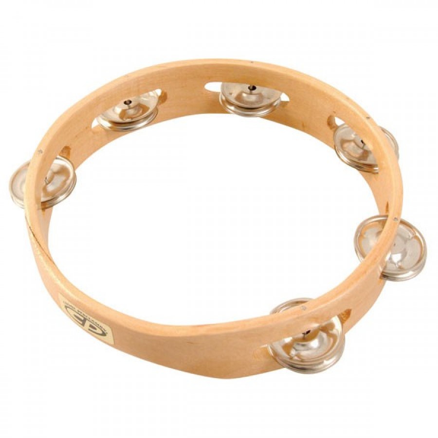 LP CP388 Tambourines CP Wood, Headless, Single Row Jingles, 8