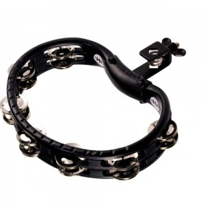 Meinl TMT2BK Drum Set Tambourine with Mount, Black