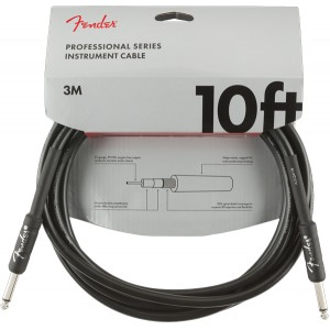 Fender 10’ / 3m Professional Series Instrument Cable, Straight/Straight, Black