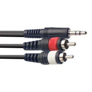 Stagg SYC1/MPSB2CM E 1m / 3 ft Y-Cable - Mini Jack 3.5mm - RCA