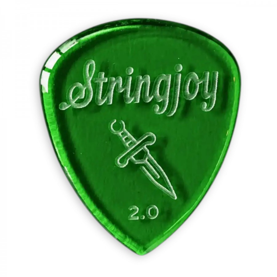 Stringjoy 2.0mm Dagger Acrylic Picks - 2 Pack