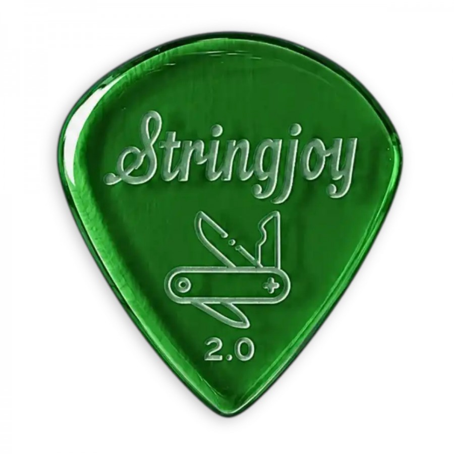Stringjoy 2.0mm Pocketknife Acrylic Picks - 2 pack