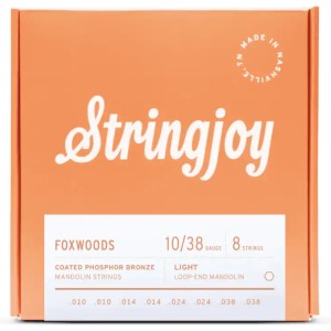 Stringjoy 10-38 Light Gauge Foxwoods - Coated Phosphor Bronze Mandolin Strings