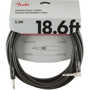Fender 18’ / 5.5m Professional Series Instrument Cable, Straight/Straight, Black