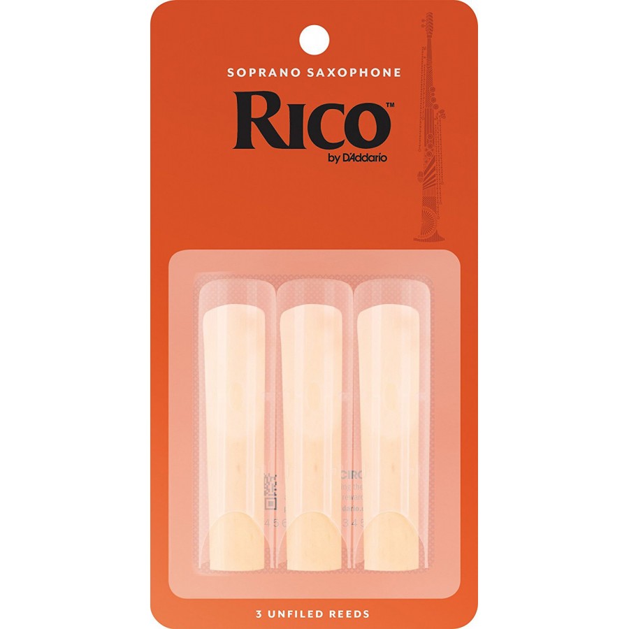 Rico by D'Addario Soprano Sax Reeds - Strength 1.5 - 3-pack