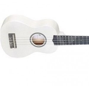 Musicmaker MM-US-WHITE Soprano Ukulele, 