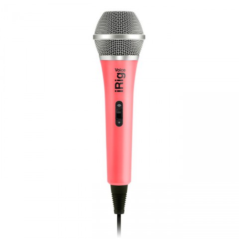 IK Multimedia iRig Voice - Pink, Handheld Mic for Tablets & Phones