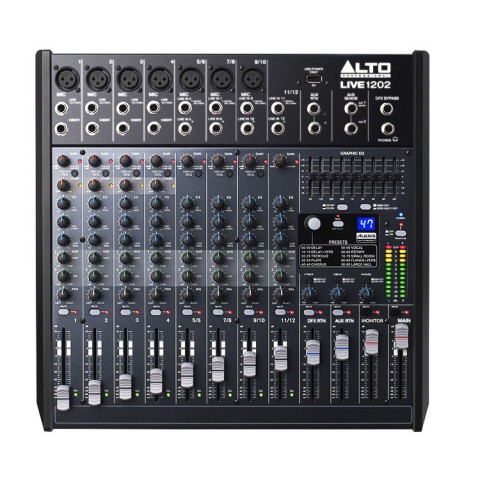 Alto Live 1202 12-Channel 2 Bus Mixer with DSP and USB Alto Live 1202 12-Channel 2 Bus Mixer with DSP and USB
