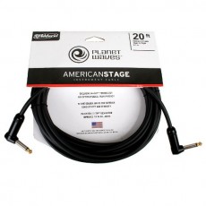 Cables Planet Waves American Stage Angled Instrument Cable 20 Black