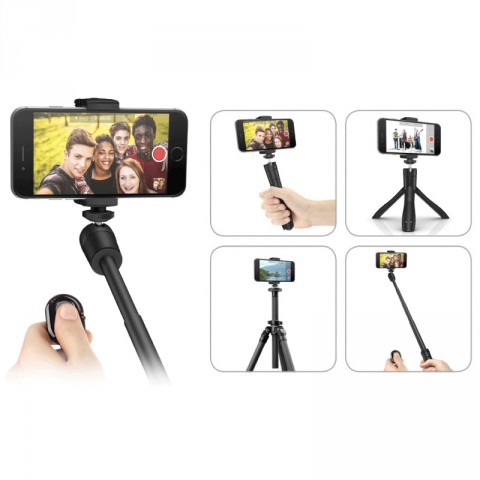 IK Multimedia iKlip Grip Multifunctional Smartphone Stand, Selfie Stick and Tripod with Bluetooth Shutter IK Multimedia iKlip Grip Multifunctional Smartphone Stand, Selfie Stick and Tripod with Bluetooth Shutter