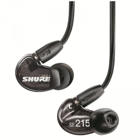 Shure SE215-K Sound Isolating Earphones, with Single Dynamic MicroDriver and Detachable Wireform Cable. Black