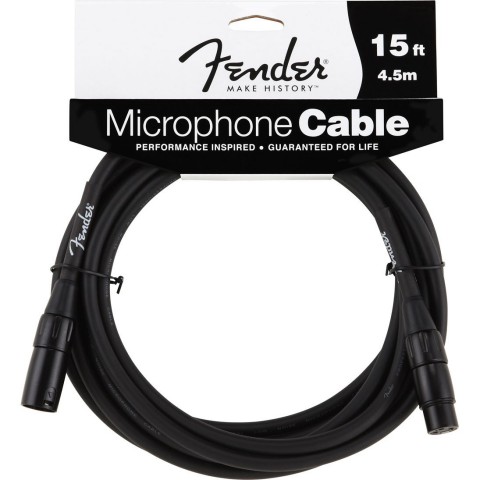 Fender Performance Series Microphone Cable, 15', Black