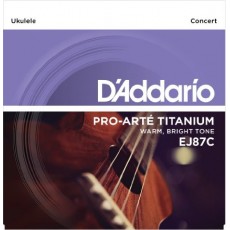 D'Addario EJ87C Pro-Arté Titanium Ukulele Strings (.025-.029) Concert