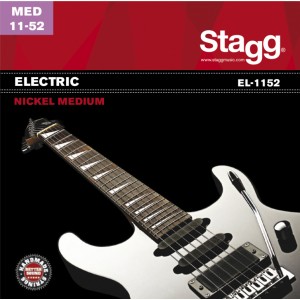 Nickel plated steel set of strings for electric guitar