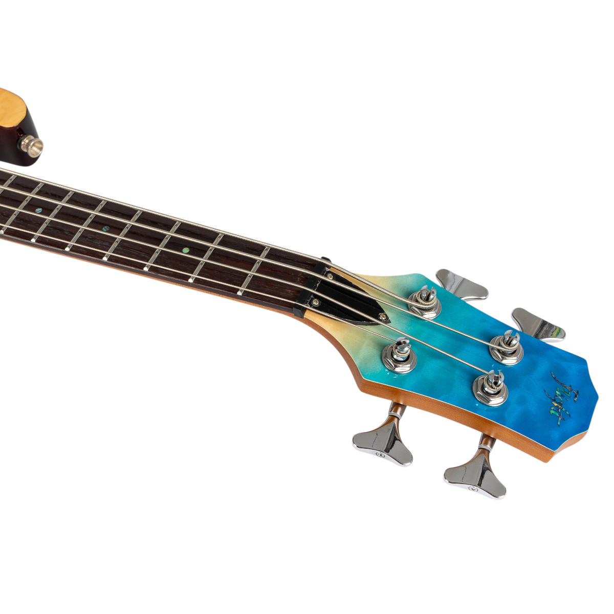 Flight Mini Bass Solid Body Electric - Transparent Blue