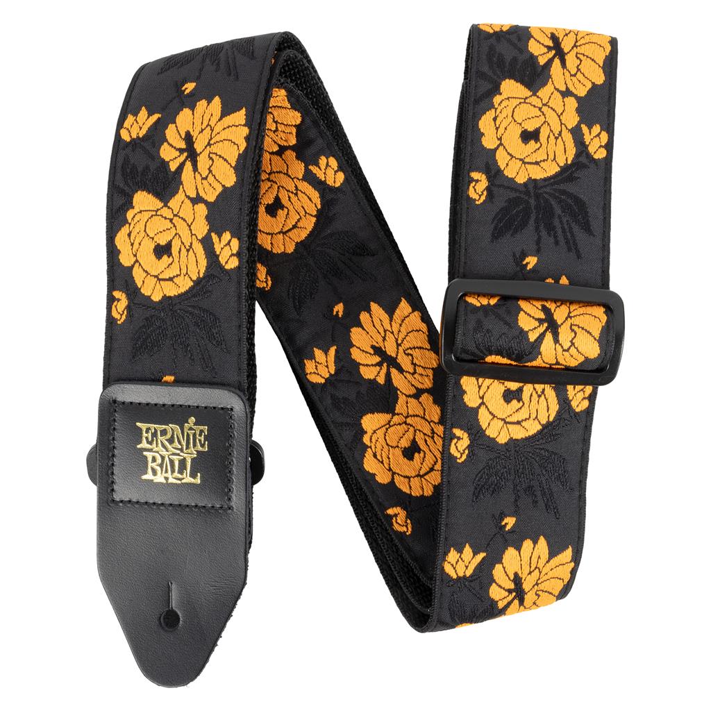 Ernie Ball Classic Jacquard Guitar Strap Tangerine Rose