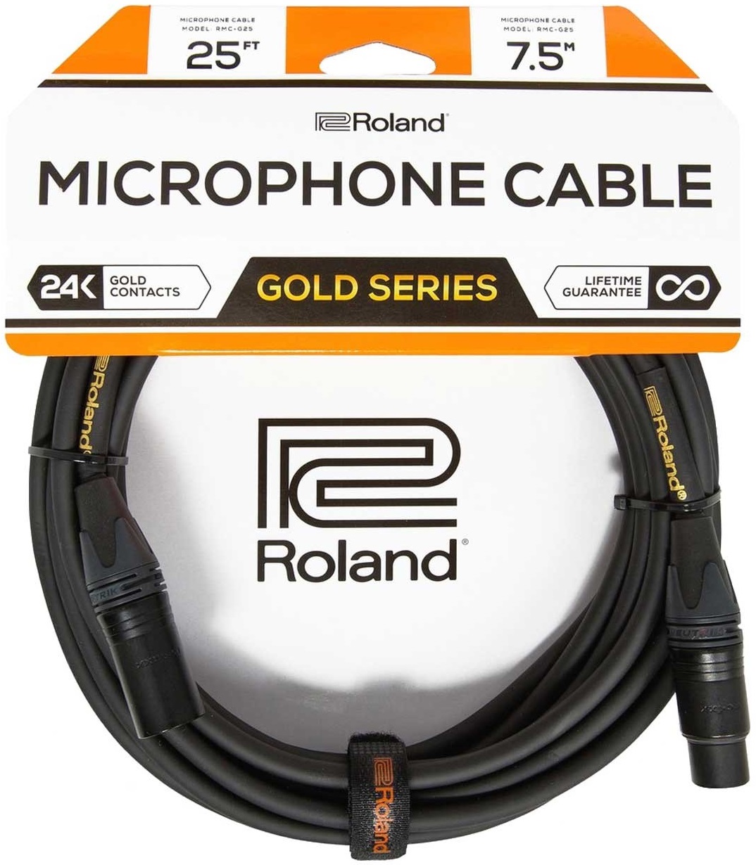Roland Gold Series 25ft / 7.5m Microphone XLR Cable