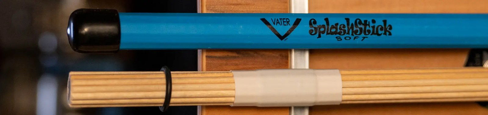 Vater Splashstick Soft and wooden rods photographed on wood
